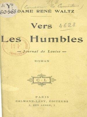 cover image of Vers les humbles